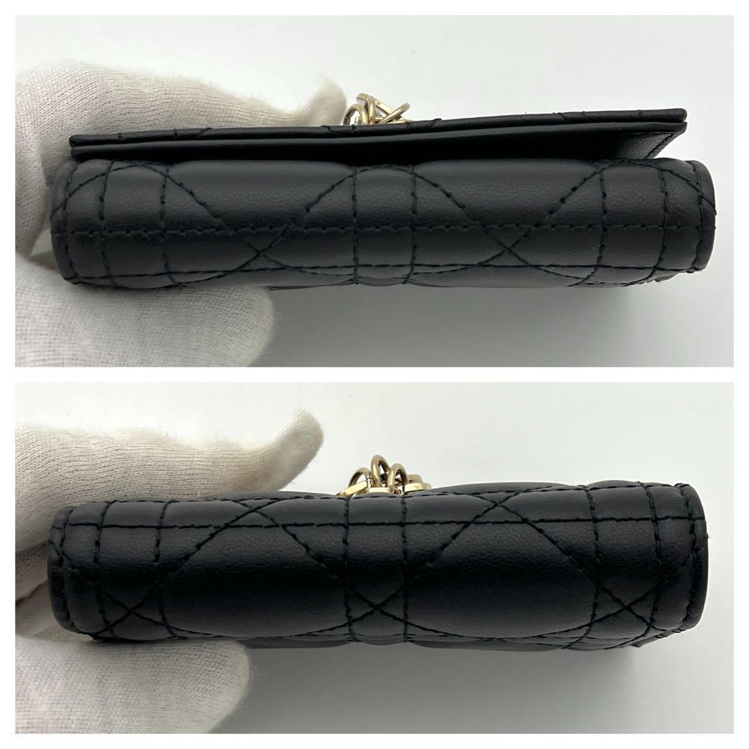 【極美品】DIOR Miss Dior キーケース カナージュ チャーム 黒