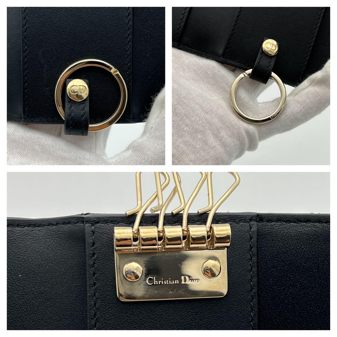 【極美品】DIOR Miss Dior キーケース カナージュ チャーム 黒