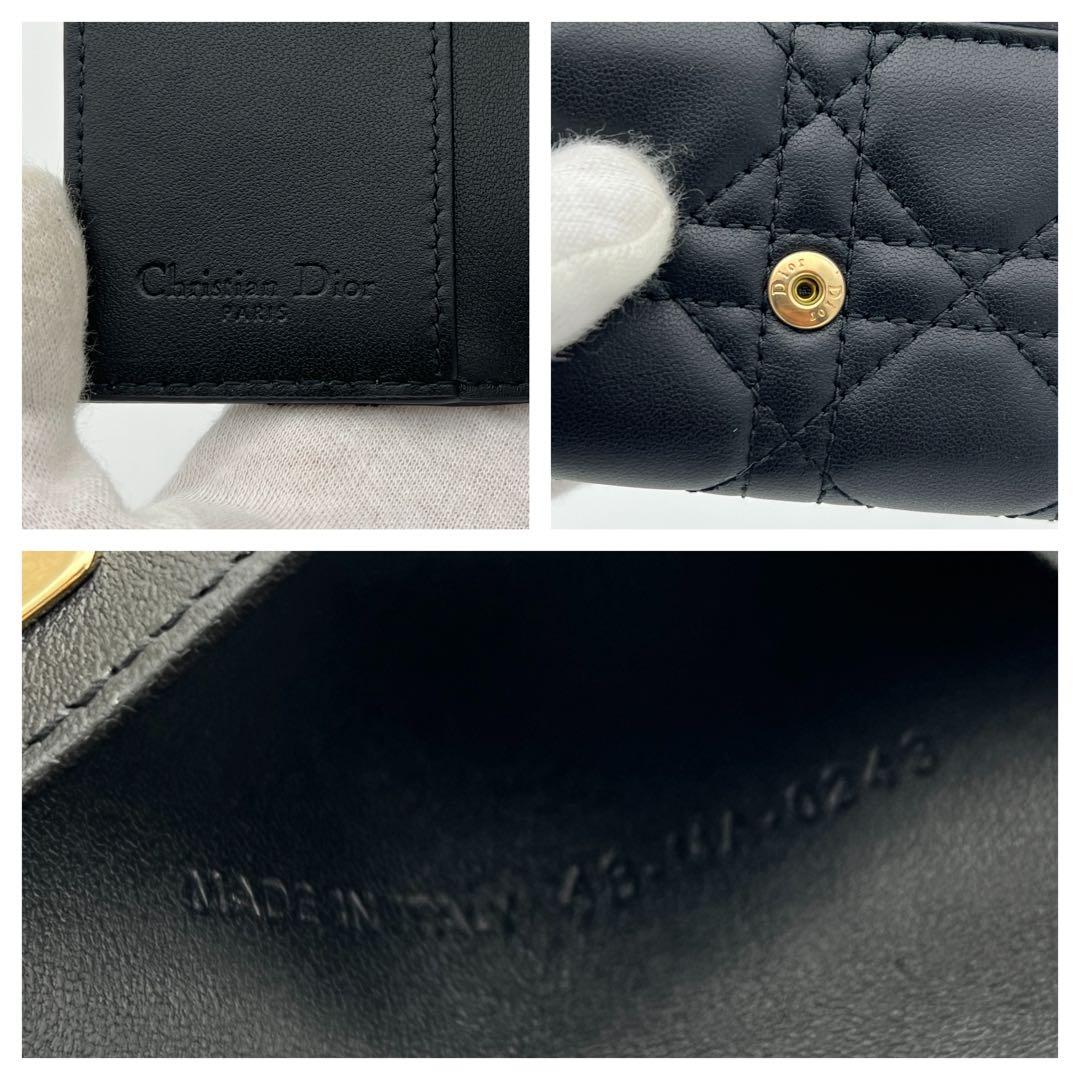 【極美品】DIOR Miss Dior キーケース カナージュ チャーム 黒