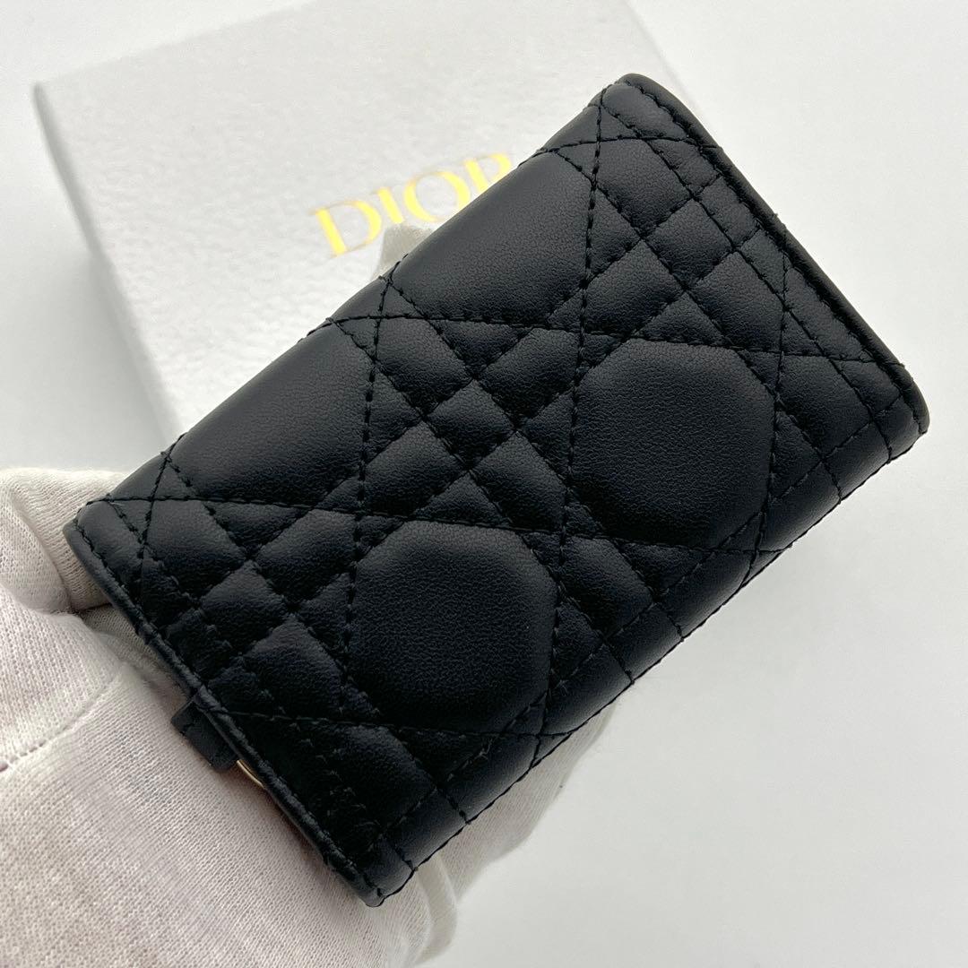 【極美品】DIOR Miss Dior キーケース カナージュ チャーム 黒