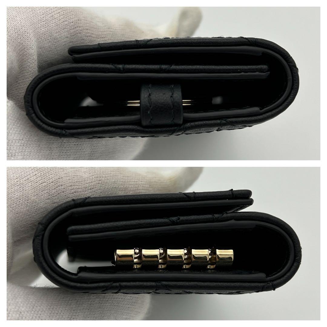 【極美品】DIOR Miss Dior キーケース カナージュ チャーム 黒