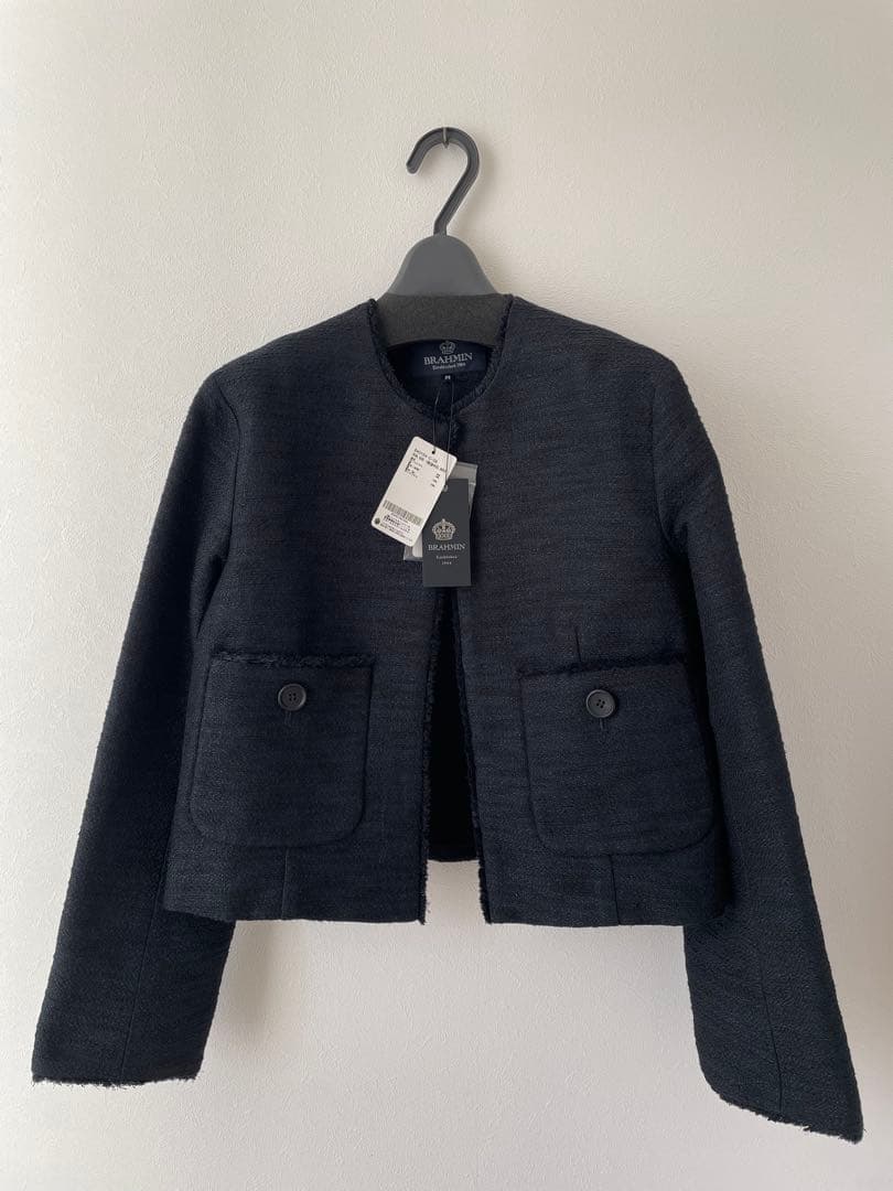 BRAHMIN ノーカラーツィードジャケット 新品タグつき