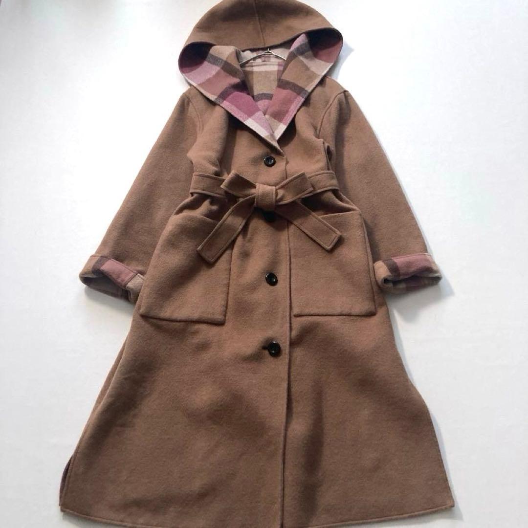 【ポポ】ブルーレーベルクレストブリッジ　ダブルフェイスロングコート