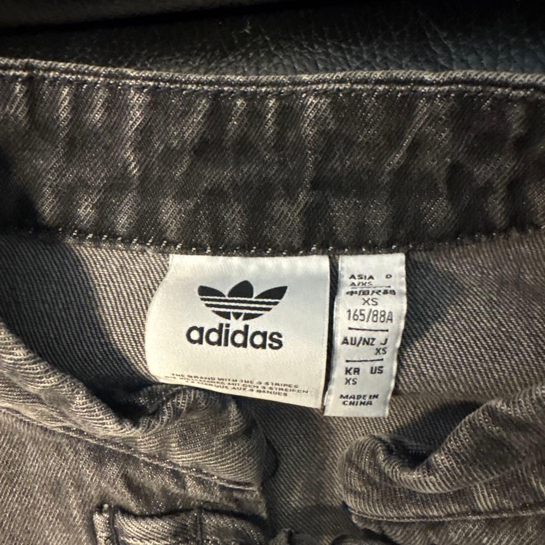 adidas デニムジャケット　xs チャイナボタン