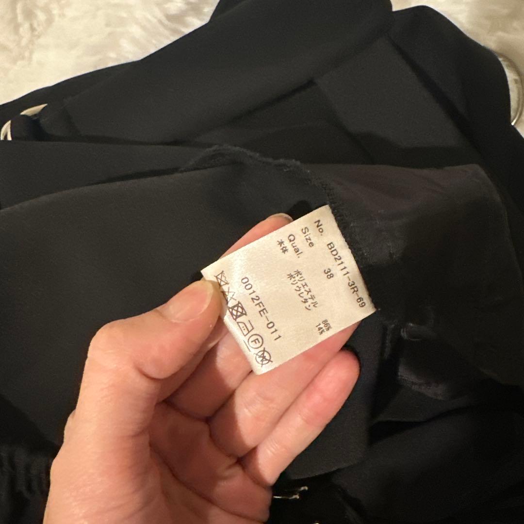 ボーダーズアットバルコニー　ブラックサロペット・オーバーオール　38