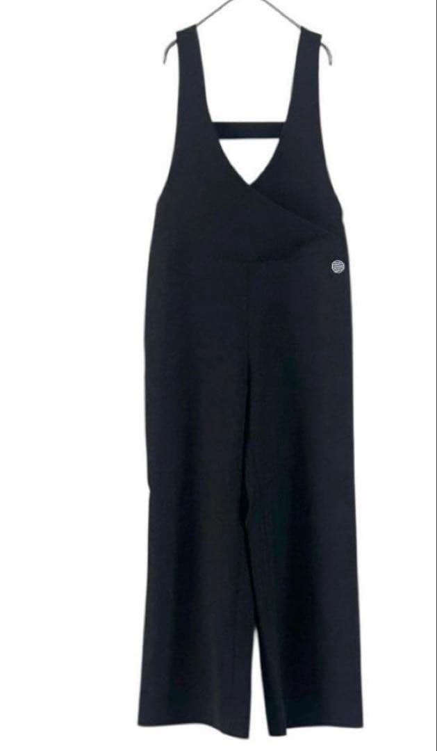 ボーダーズアットバルコニー　ブラックサロペット・オーバーオール　38