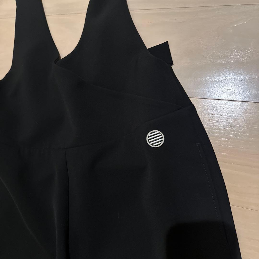 ボーダーズアットバルコニー　ブラックサロペット・オーバーオール　38