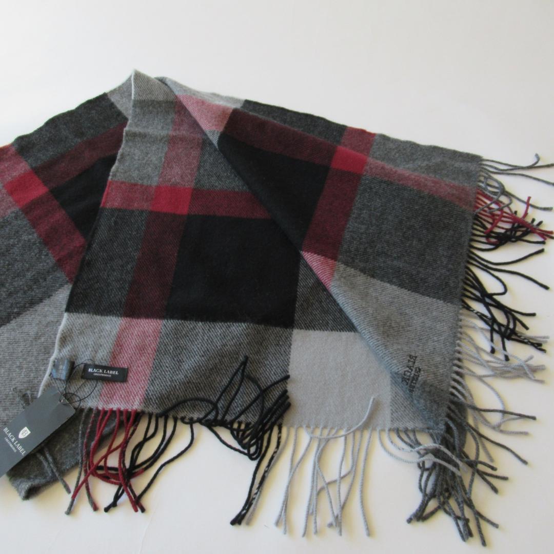 ブラックレーベルクレストブリッジ 新品 カシミヤ混マフラー 51717-374