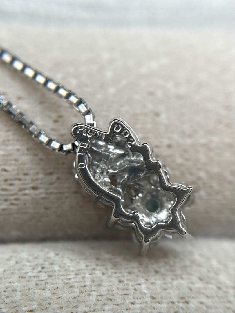 JA151★高級 パライバトルマリン0.02ct D pt ヘッド ソ付