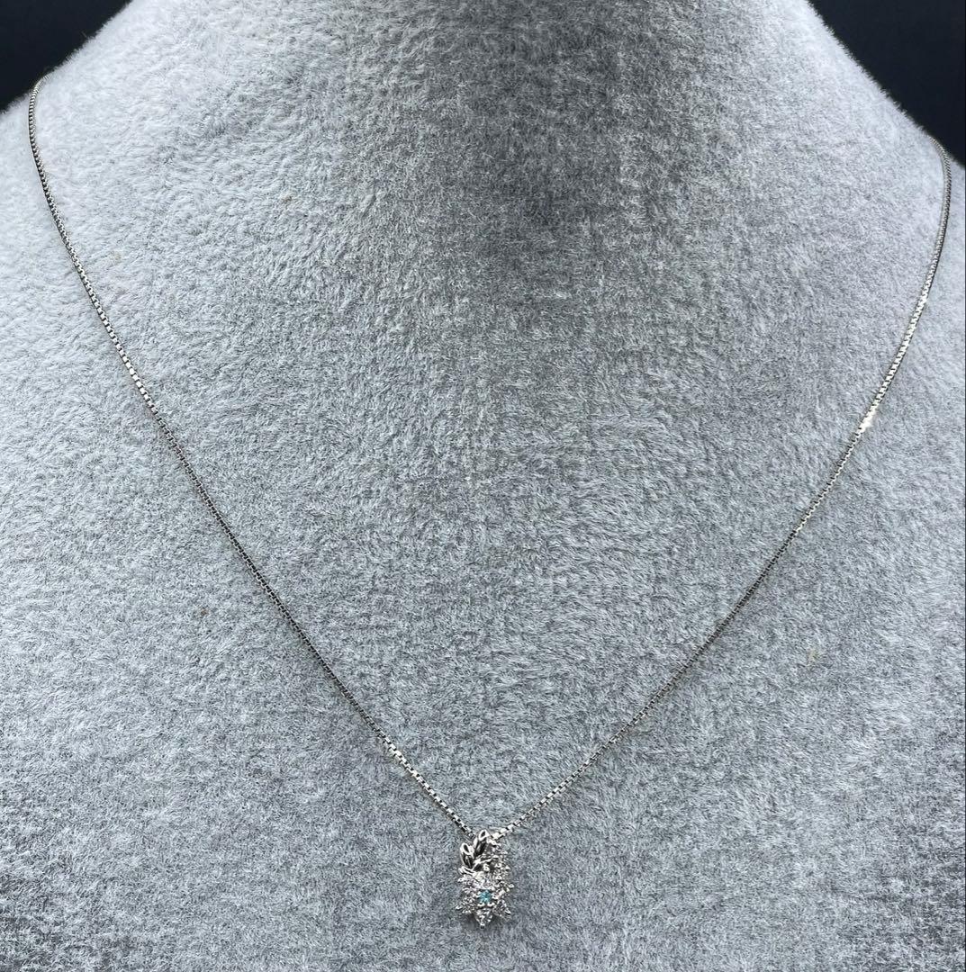 JA151★高級 パライバトルマリン0.02ct D pt ヘッド ソ付