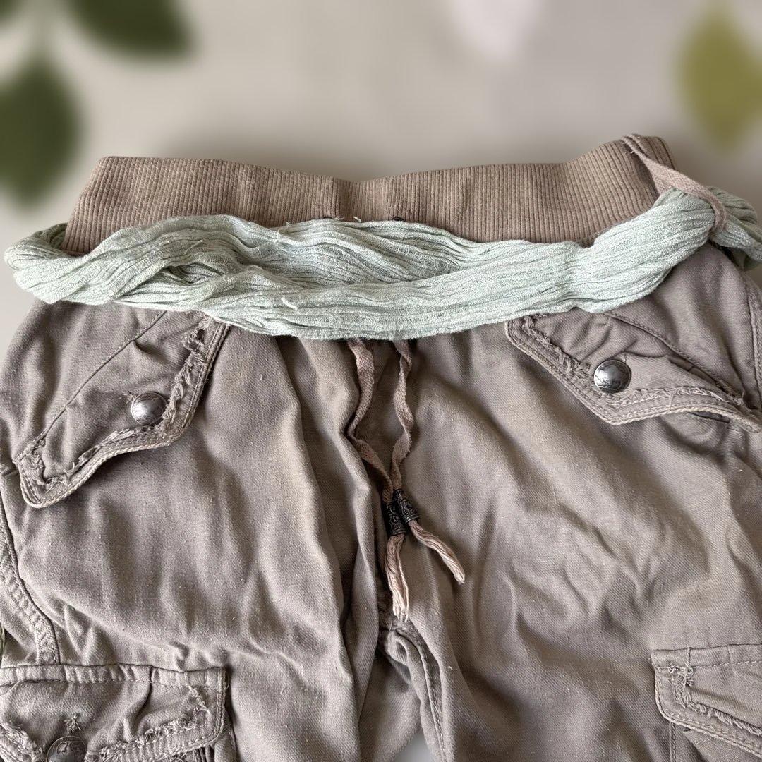 goa ゴア ワークパンツ カーゴパンツ スカーフ付き ベージュ系