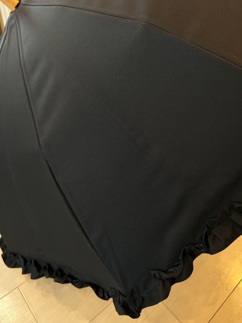 サンバリア100 フリル　日傘　ブラック