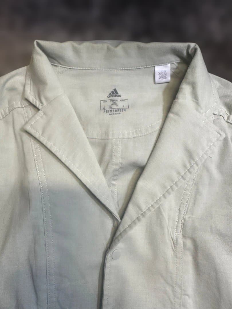 adidas ライトグレー ジャケット クラブハウス入退館時に。 XOサイズ