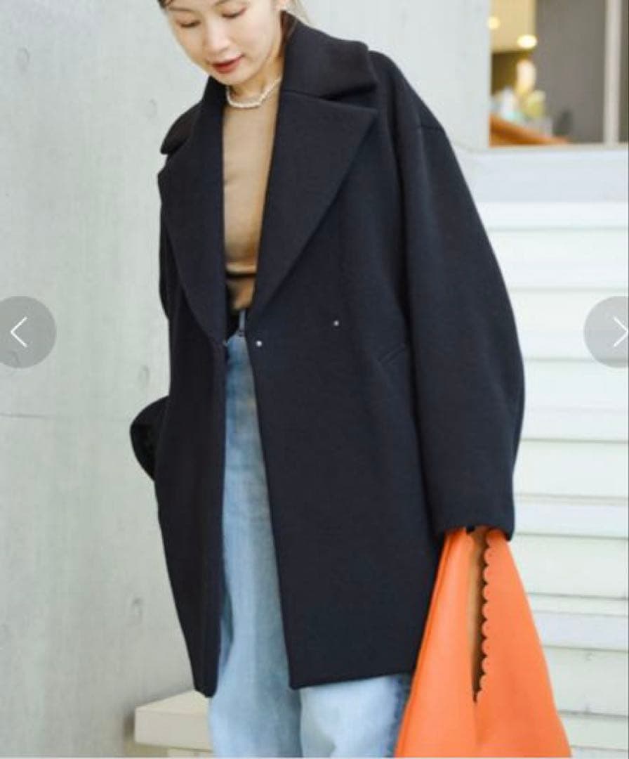 IENA super140 ウールコクーンショートコート