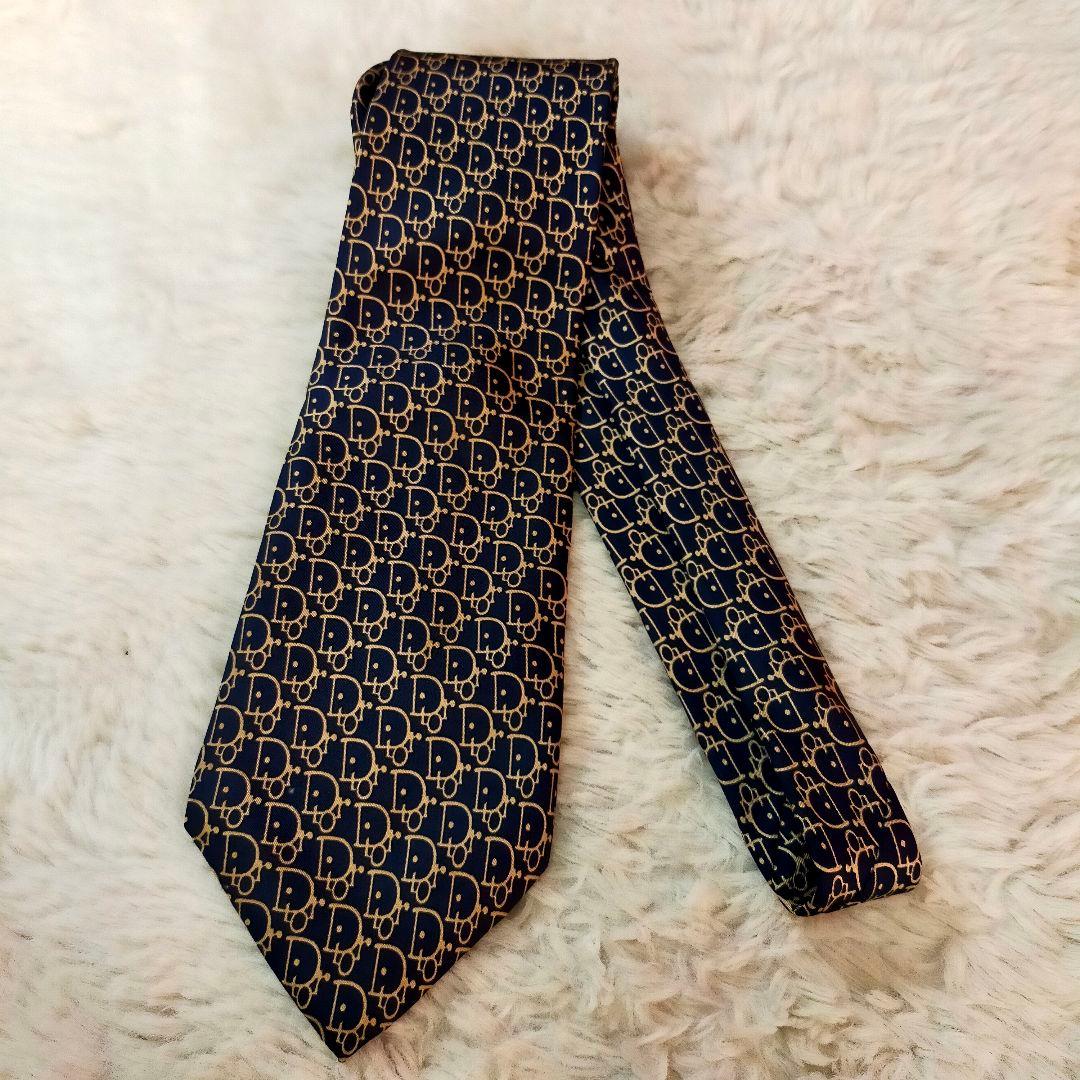 Christian Dior ネクタイ ロゴプリント シルク