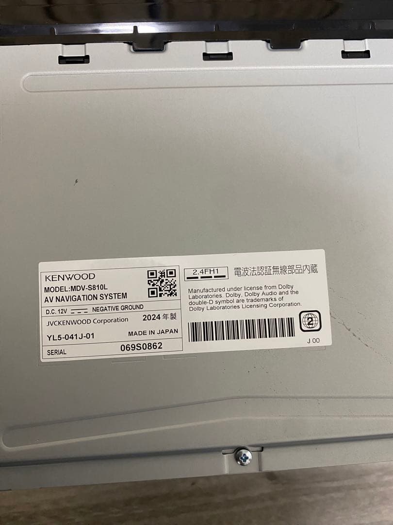 KENWOOD MDV-S810L 2024年製