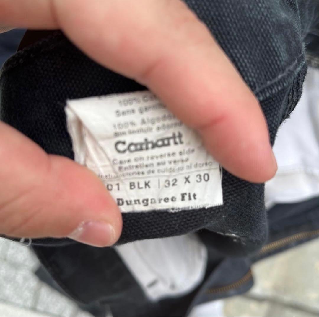 Carhartt ダブルニー　ダック地　ブラック