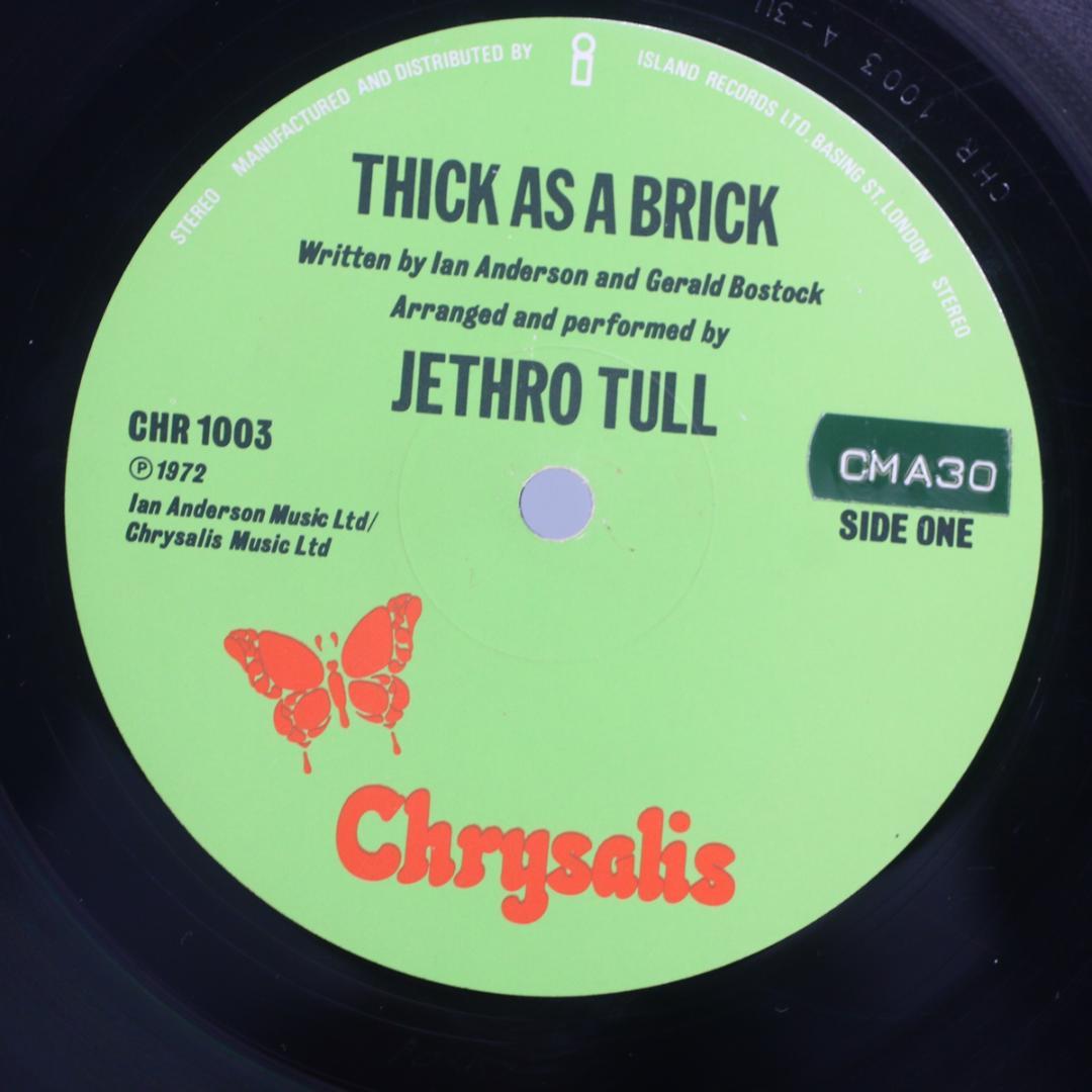 英LP Jethro Tull Thick As A Brick UK盤ステレオ