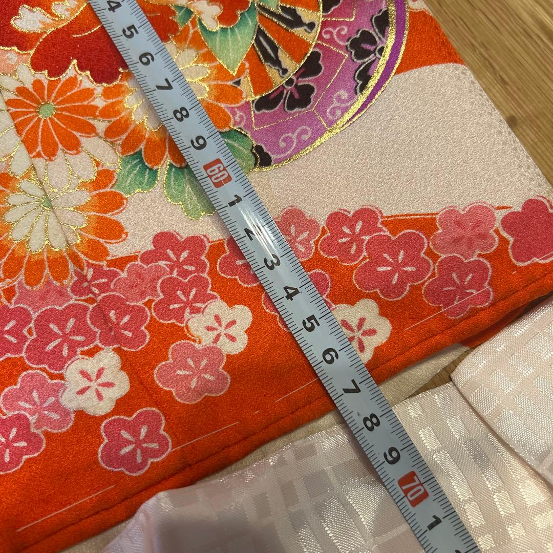 七五三　3歳用　着物　被布セット　正絹　アンティーク