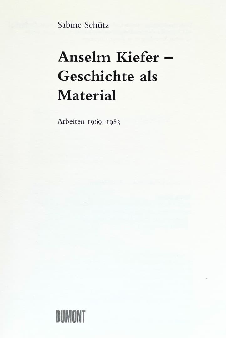 稀少本　ANSELM KIEFER　アンゼルム・キーファー