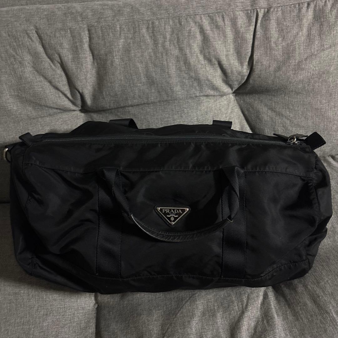 プ*認様 PRADA ブラック ボストンバッグ