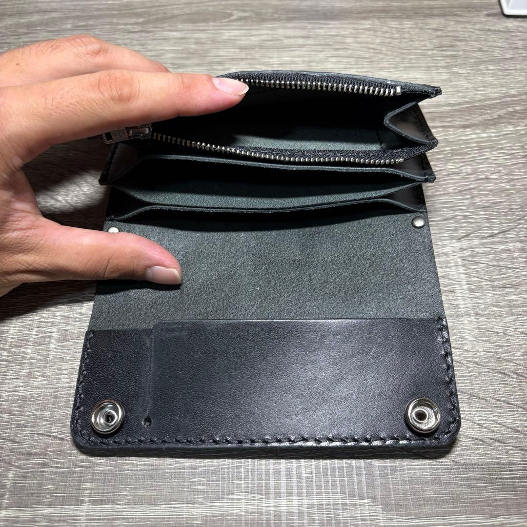 【即納】ミドルトラッカーウォレット　北米産ステアハイド　アポロコンチョ