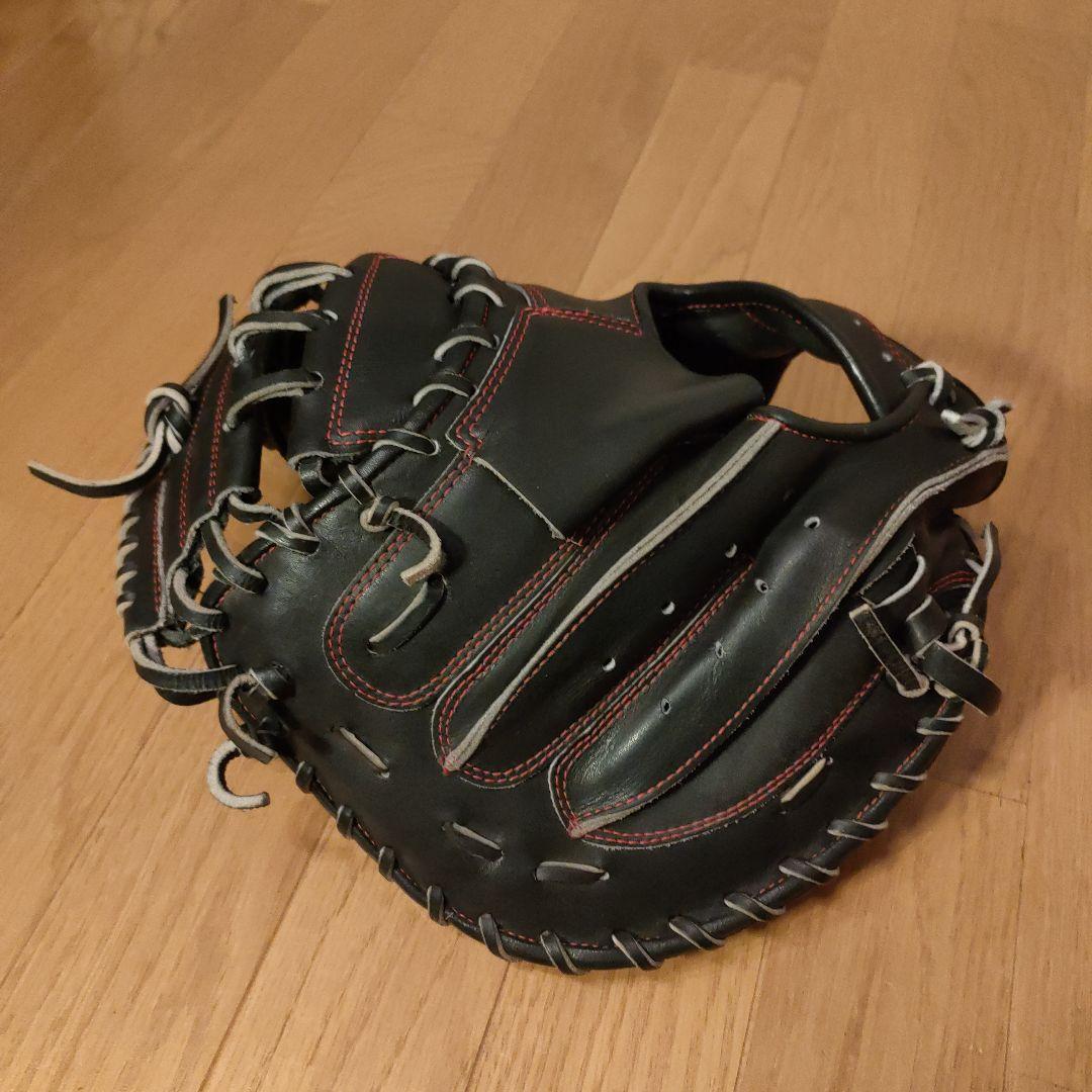 美品 ZETT 軟式 キャッチャーミット ネオステイタスVL 右投用 黒 ①