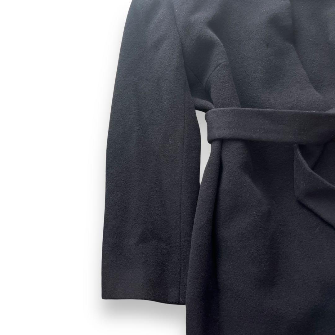 新品未使用　自由区　カシミヤ混　スタンドカラーコート　46 ブラック