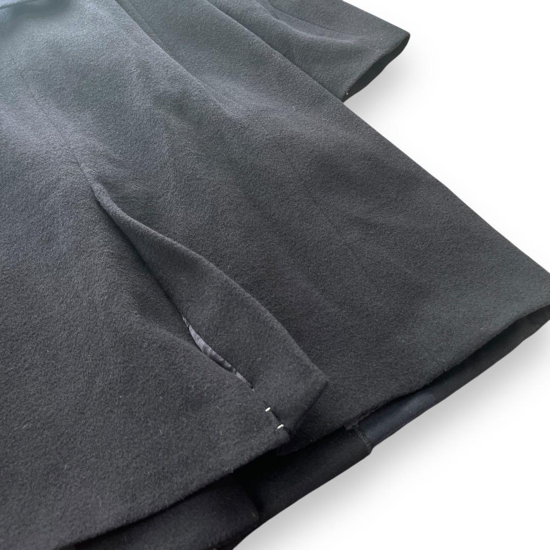 新品未使用　自由区　カシミヤ混　スタンドカラーコート　46 ブラック