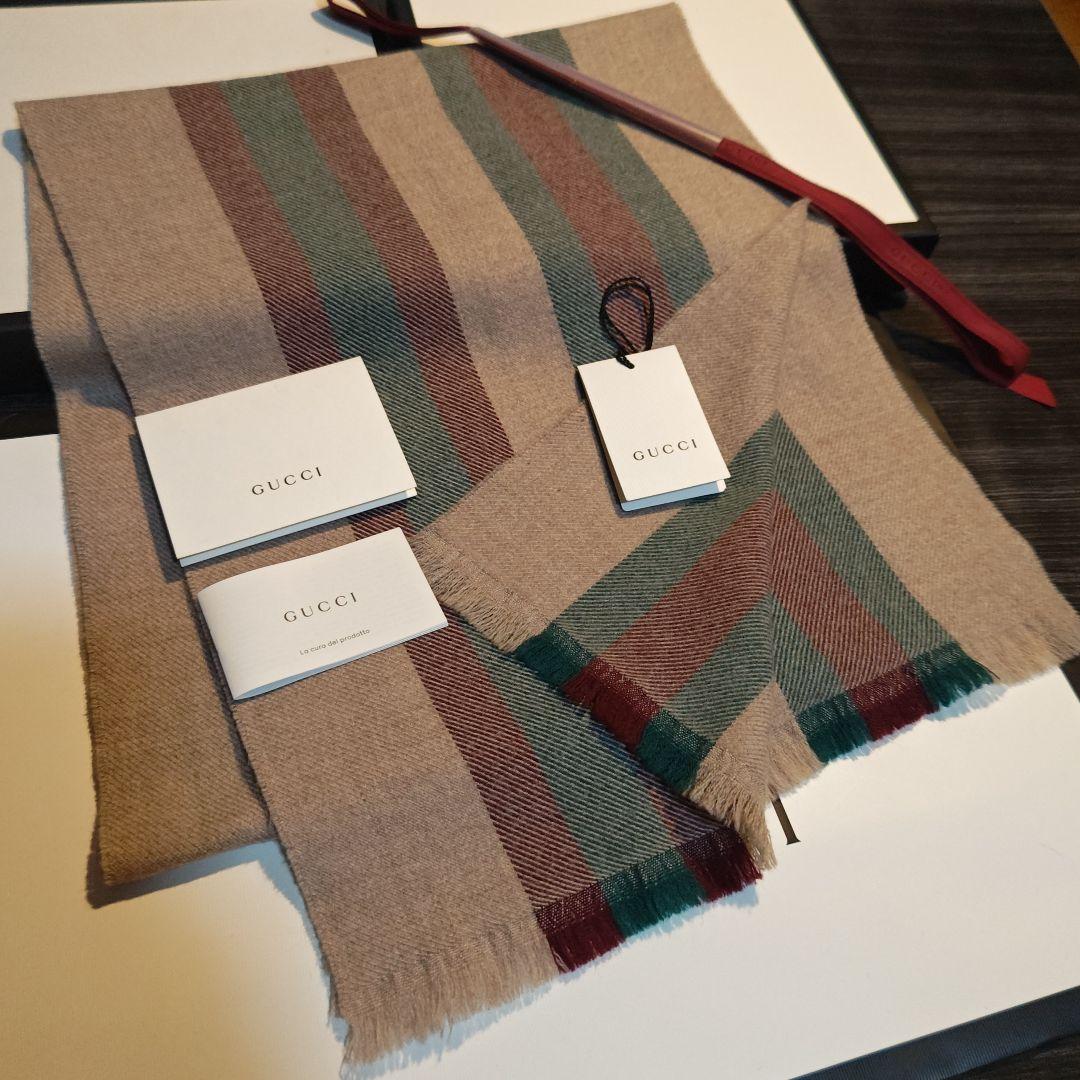 ❤極美品箱付き❤GUCCI マフラー ストール スカーフ❤ベージュ❤