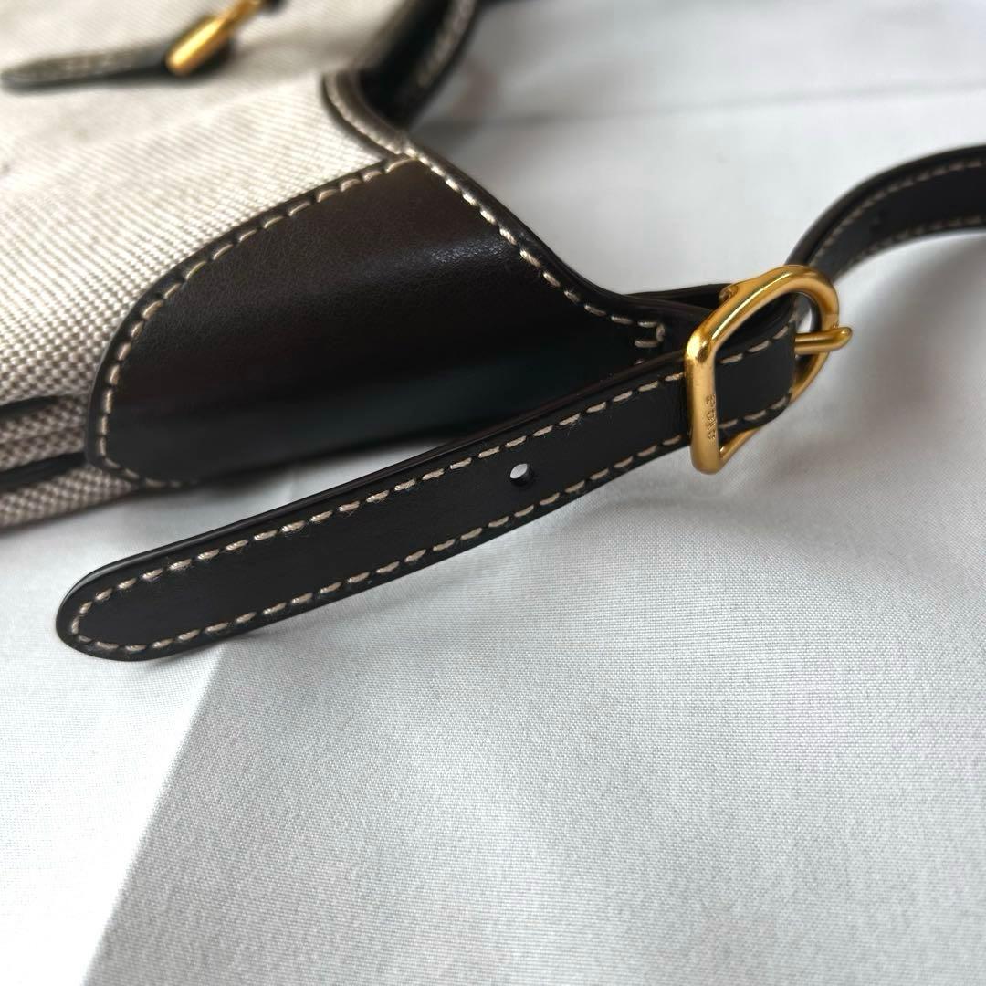 【美品】ポロラルフローレン IDショルダーバック レザー キャンバス