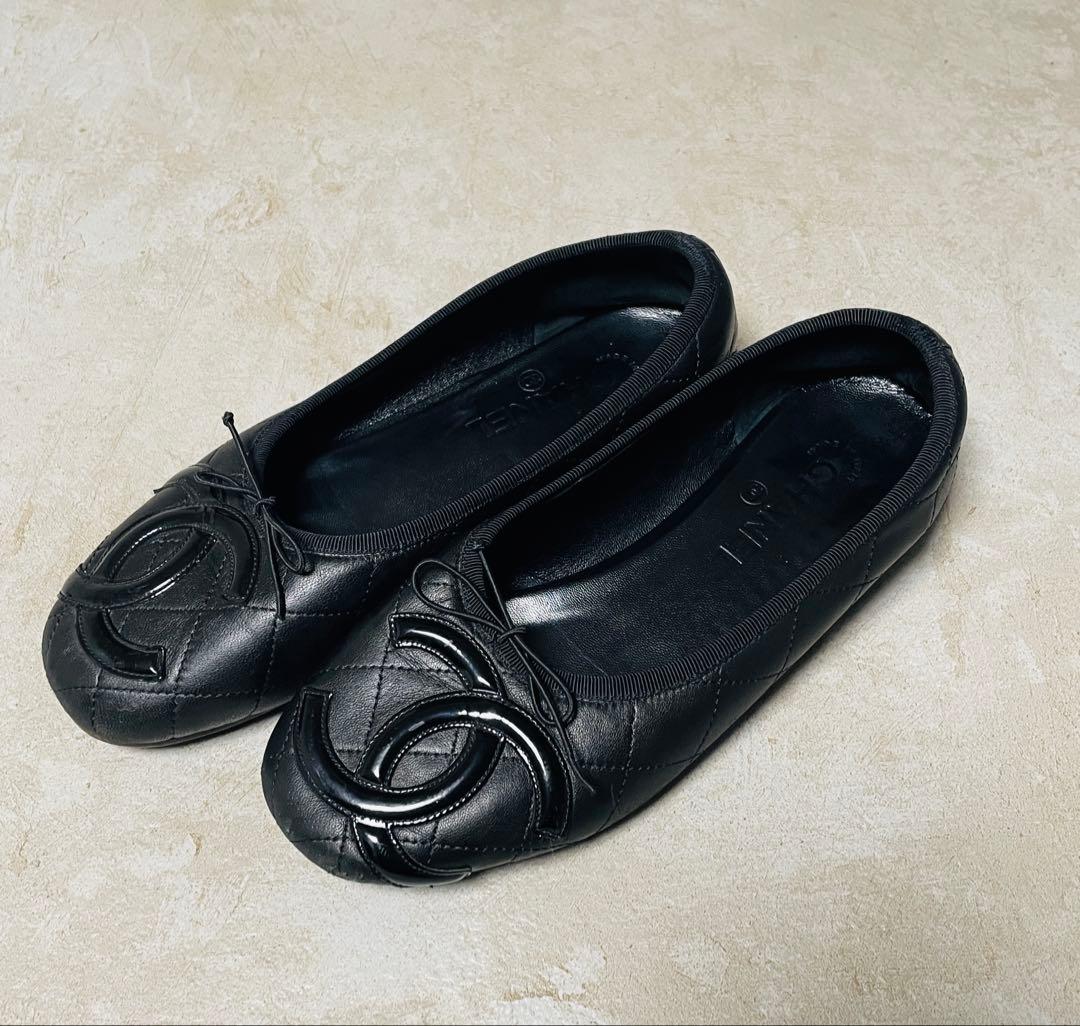 CHANEL カンボンライン　バレエシューズ　バレリーナ　39(25cm)