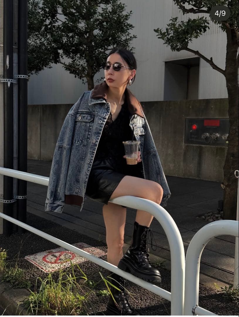 着用1回✨ AmeriVintage ✨RIB MIXDENIM BLOUSON