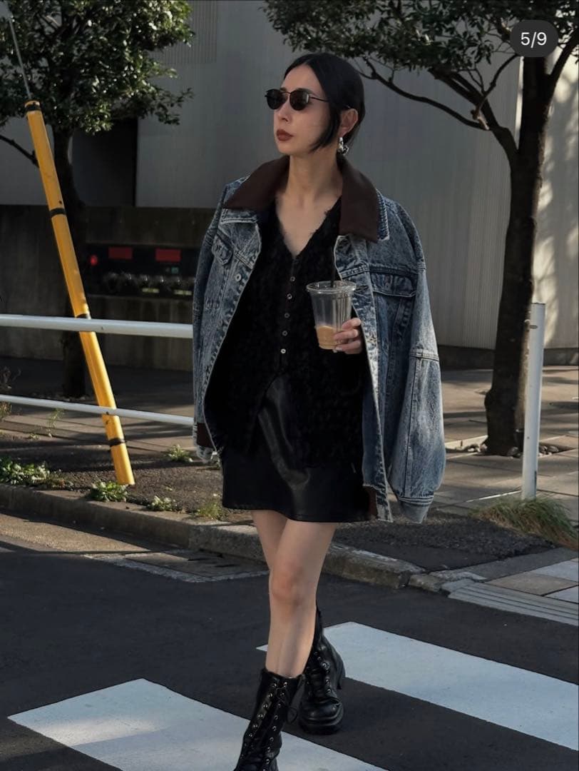 着用1回✨ AmeriVintage ✨RIB MIXDENIM BLOUSON