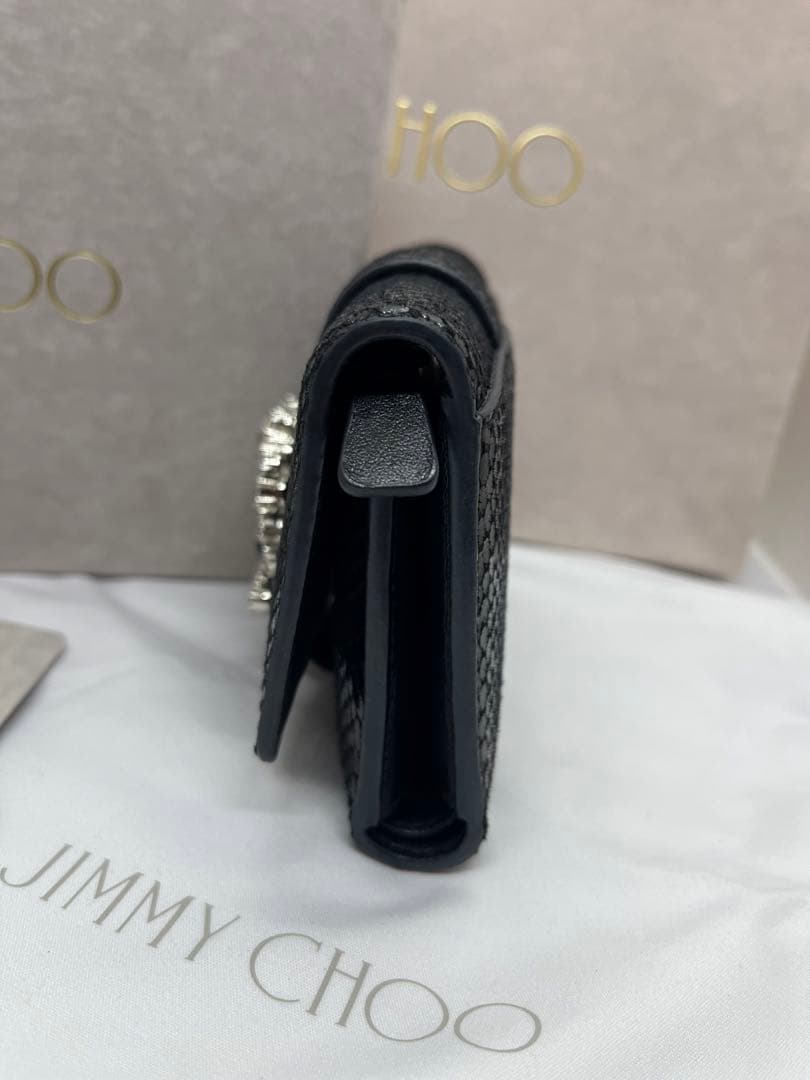 JIMMY CHOO(ジミーチュウ) ブラック 三つ折り財布