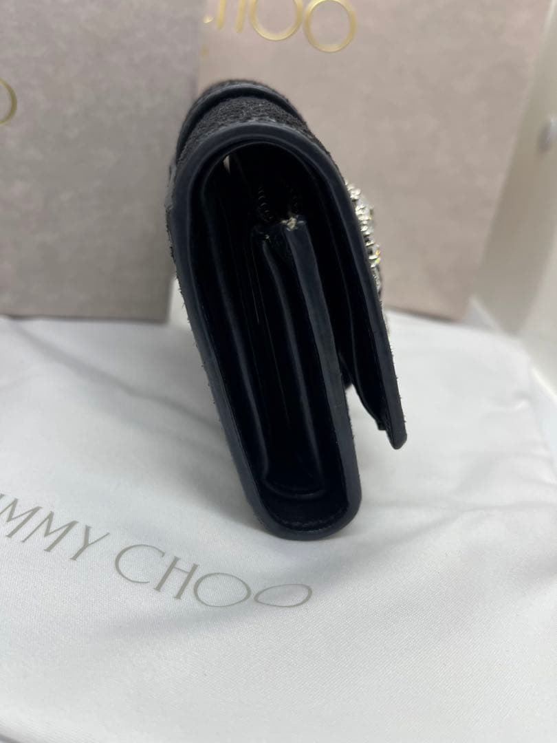 JIMMY CHOO(ジミーチュウ) ブラック 三つ折り財布