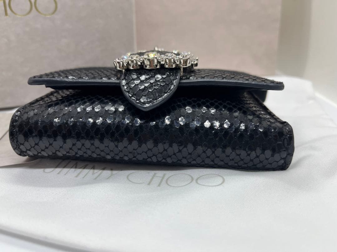 JIMMY CHOO(ジミーチュウ) ブラック 三つ折り財布