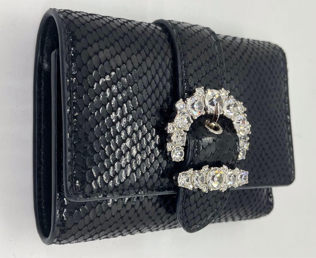JIMMY CHOO(ジミーチュウ) ブラック 三つ折り財布