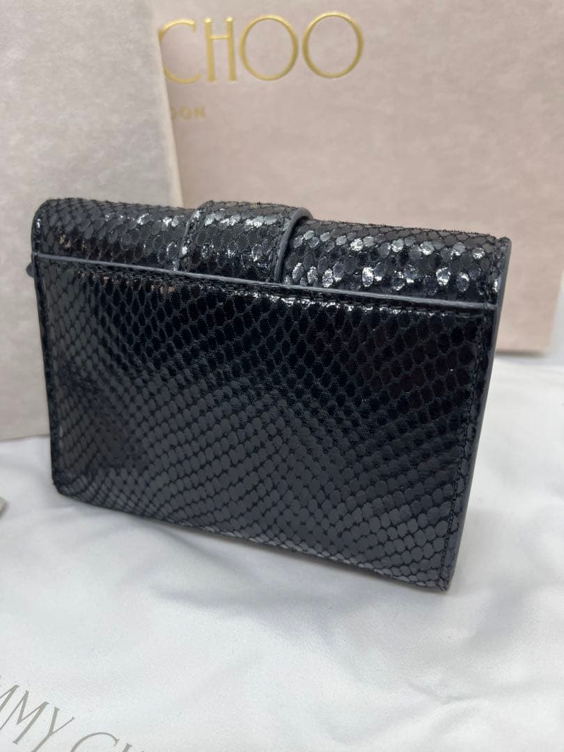 JIMMY CHOO(ジミーチュウ) ブラック 三つ折り財布
