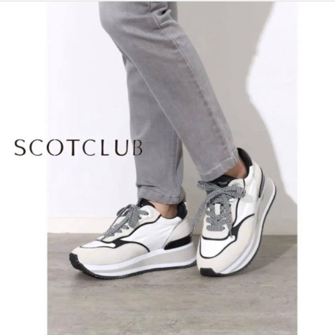 【新品未使用】 スコットクラブ ウェッジソールスニーカー 現行モデル 厚底
