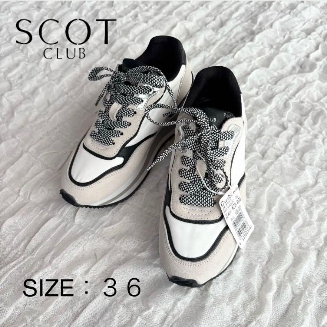 【新品未使用】 スコットクラブ ウェッジソールスニーカー 現行モデル 厚底