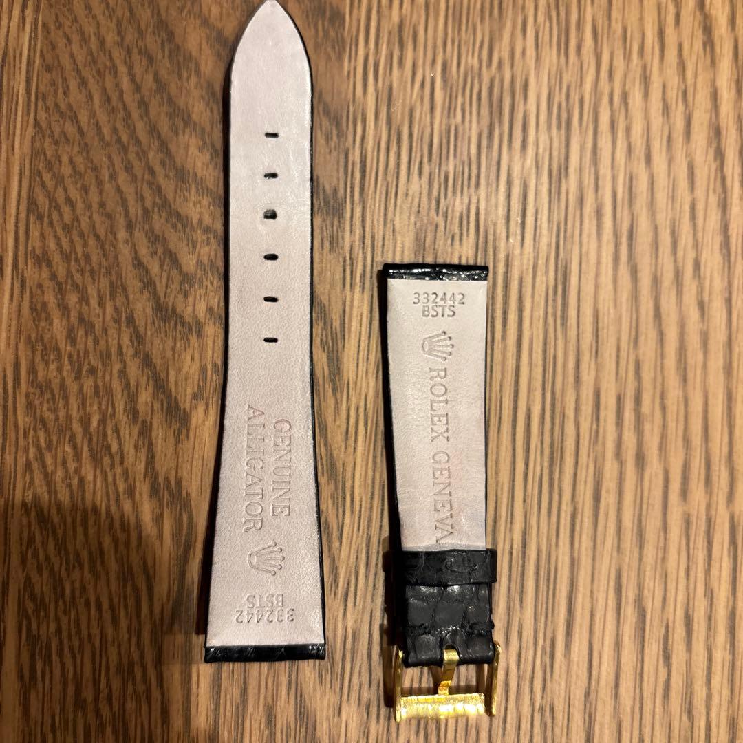 ROLEX ブラックレザーベルト 純正