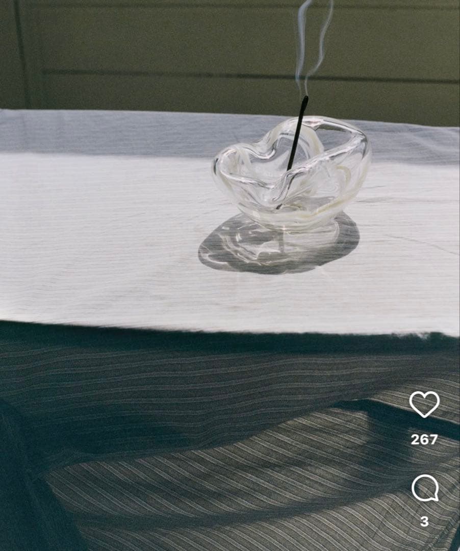 【週末sale】LAN glasswork お香立て インセンスホルダー