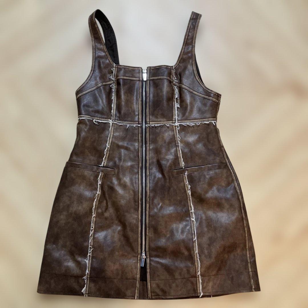 MAISON SPECIAL レザーフロントジップトップス