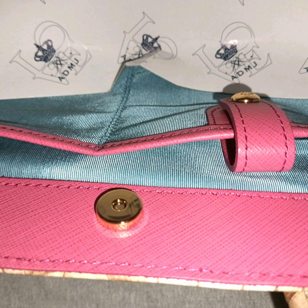 【未使用品】ADMJ クロコ型押し　ミニトートバッグ　ロゴ　ベージュ