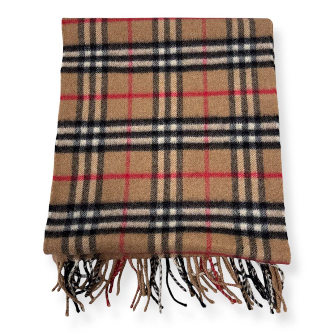 美品 Burberry バーバリー マフラー カシミヤ 英国製 ノバチェック
