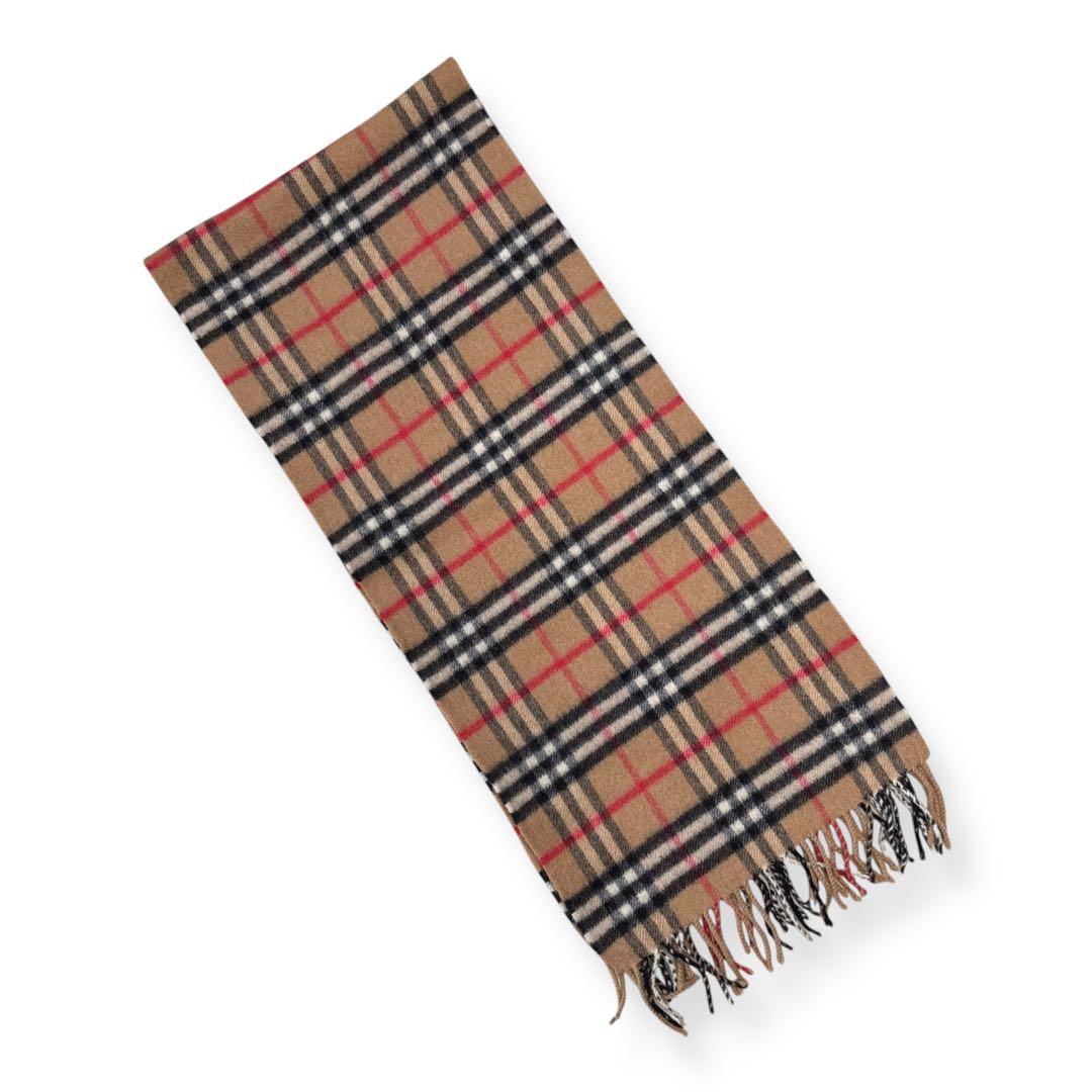 美品 Burberry バーバリー マフラー カシミヤ 英国製 ノバチェック