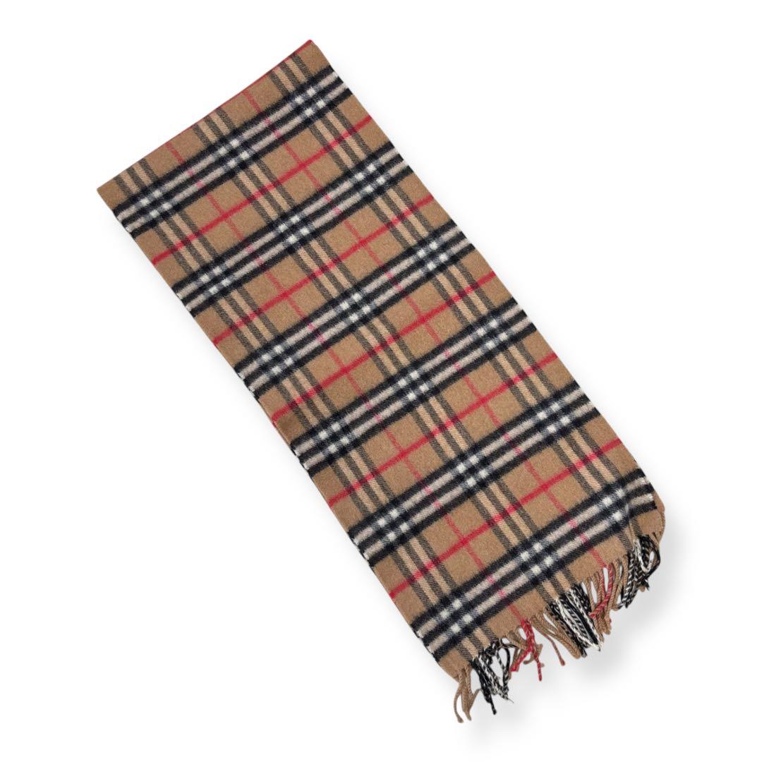 美品 Burberry バーバリー マフラー カシミヤ 英国製 ノバチェック