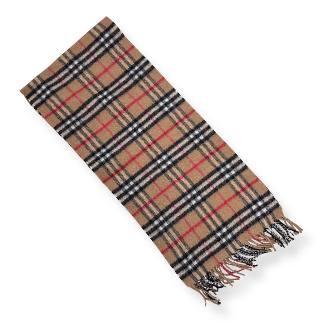 美品 Burberry バーバリー マフラー カシミヤ 英国製 ノバチェック
