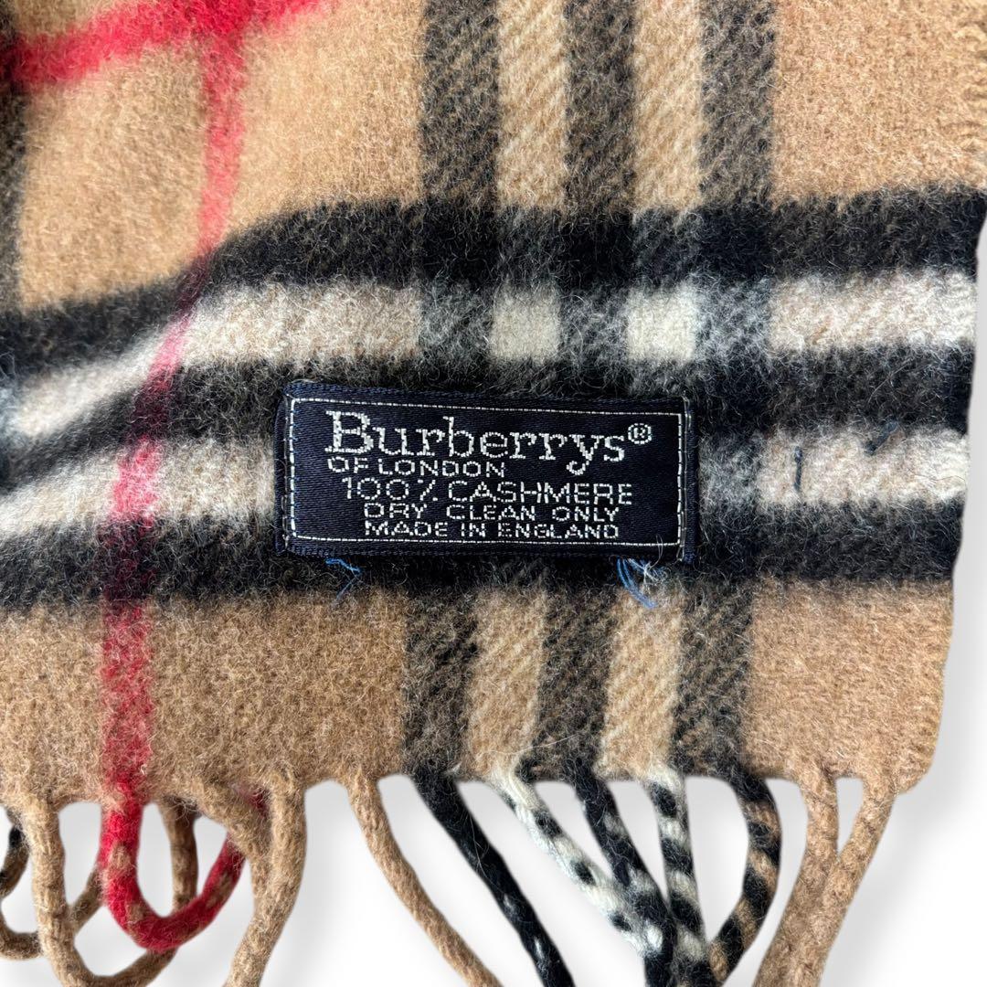 美品 Burberry バーバリー マフラー カシミヤ 英国製 ノバチェック